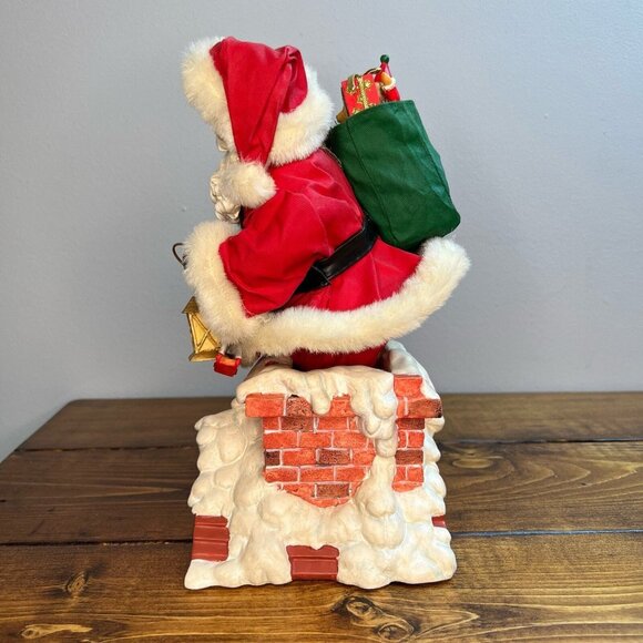 Santa Clause Clothtique Style figure chimney bag roof lantern boots Christmas - Picture 3 of 13